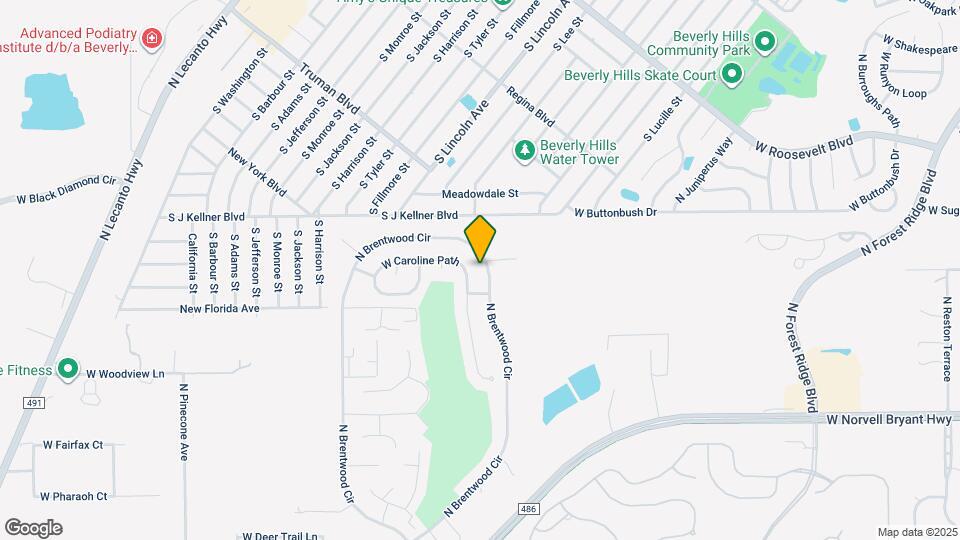 2595 N Brentwood Cir Map and Location Details