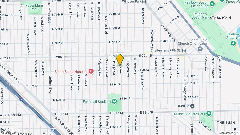 7952 S Essex Ave Map and Location Details