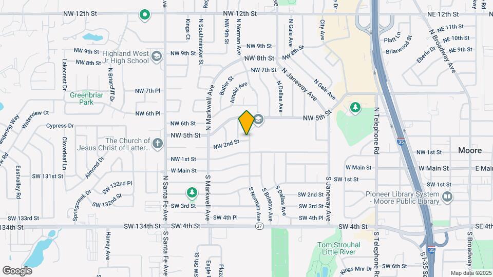 301 N Norman Ave Map and Location Details