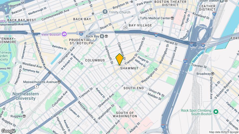 583 Tremont St, Unit 1 Mapa y Detalles de la Ubicación