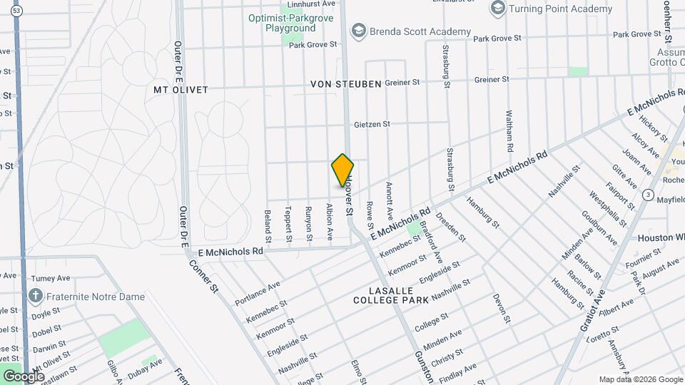 17303 Hoover St Map and Location Details