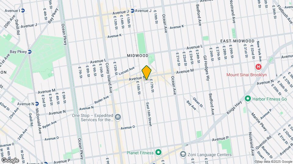 1313 E 16th St Map and Location Details
