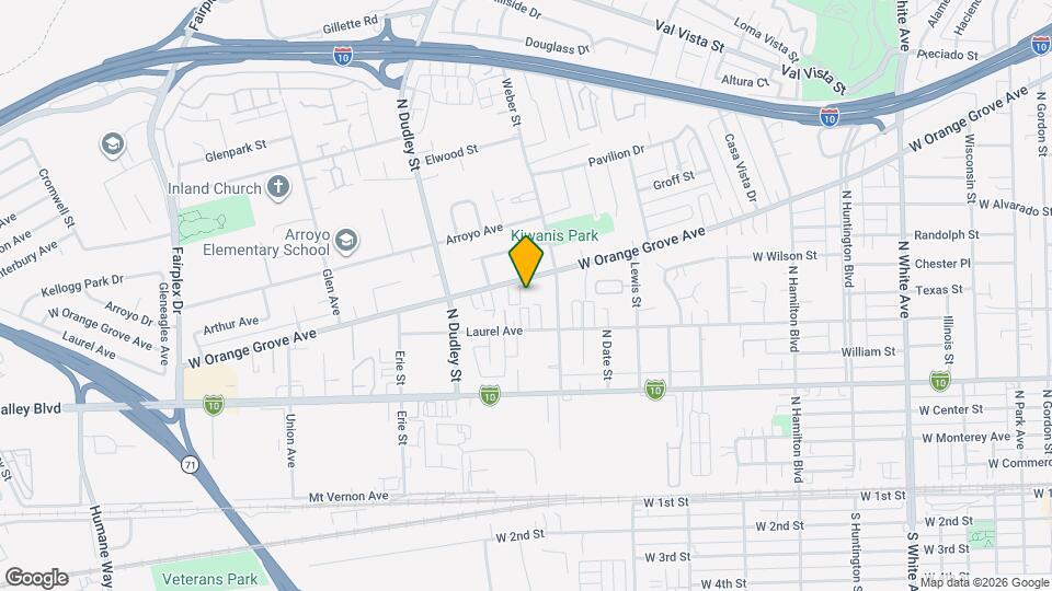 1362 W Orange Grove Ave Map and Location Details