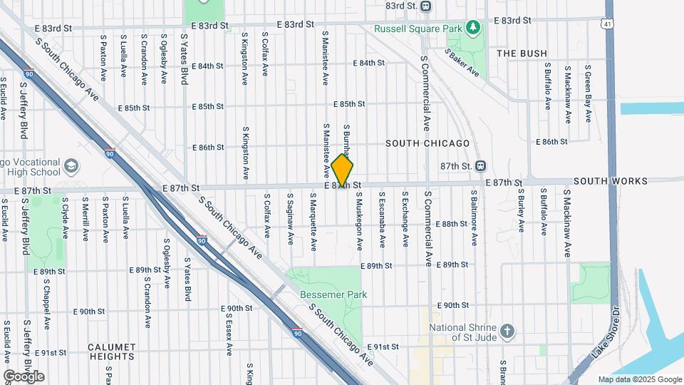 8707 S Manistee Ave Map and Location Details