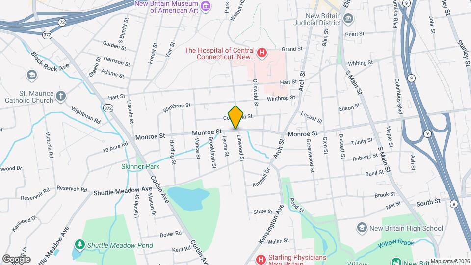 155 Linwood St, Unit 2nd floor apartment Map and Location Details