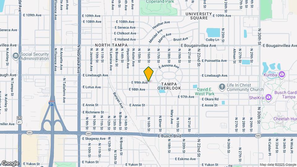 9815 N 16th St Map and Location Details
