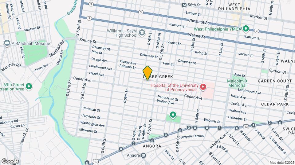 5741 Rodman St Map and Location Details