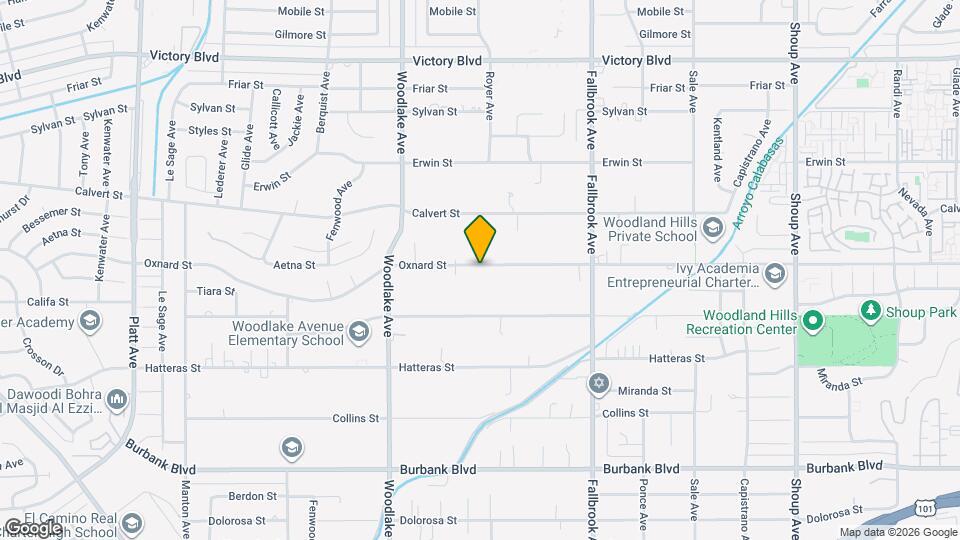 23018 Oxnard St Map and Location Details