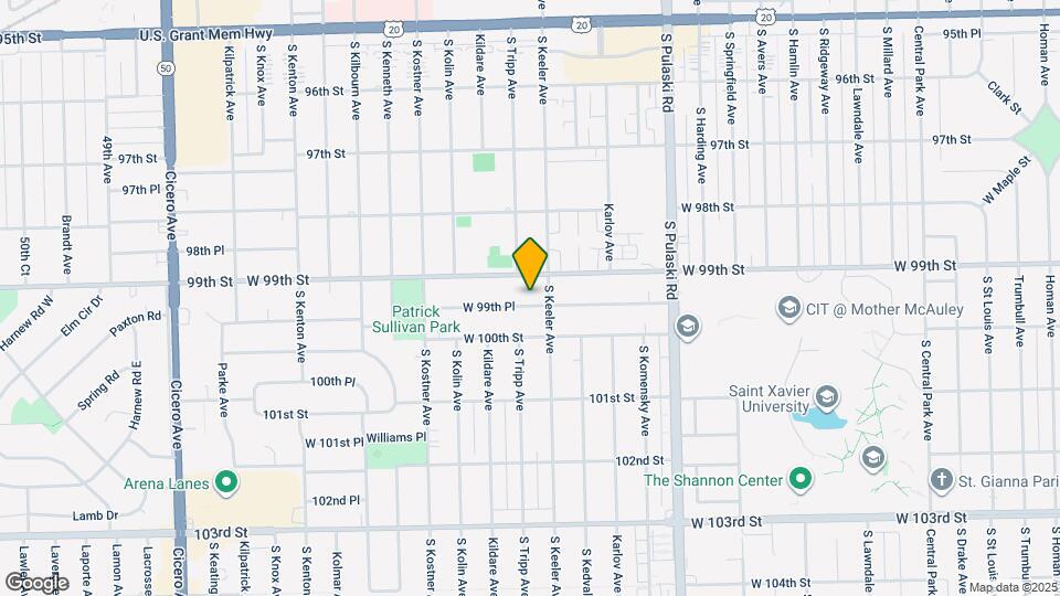 4212 W 99th Pl Map and Location Details