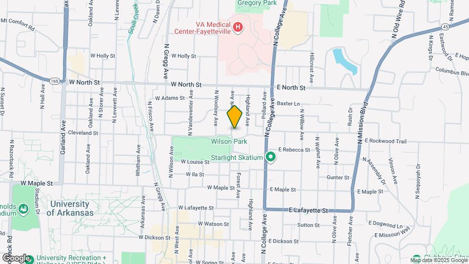 802 N Park Ave Map and Location Details