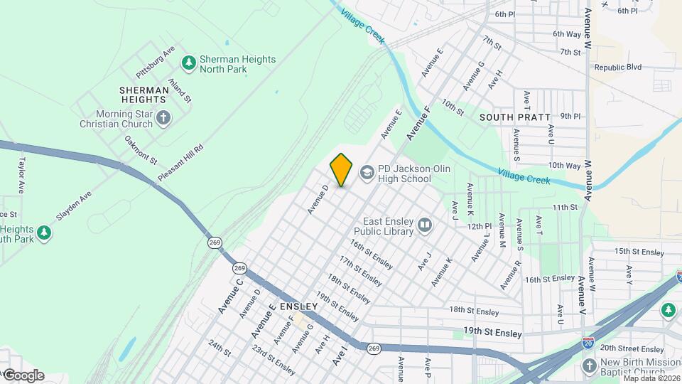 1402 Avenue E Map and Location Details