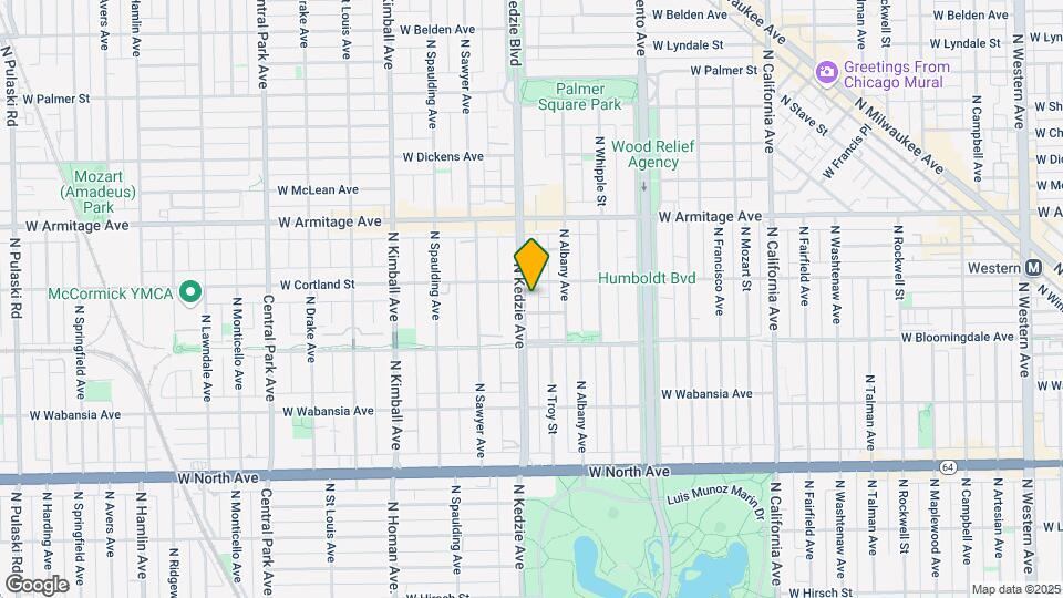 1843 N Kedzie Ave, Unit #2F Map and Location Details