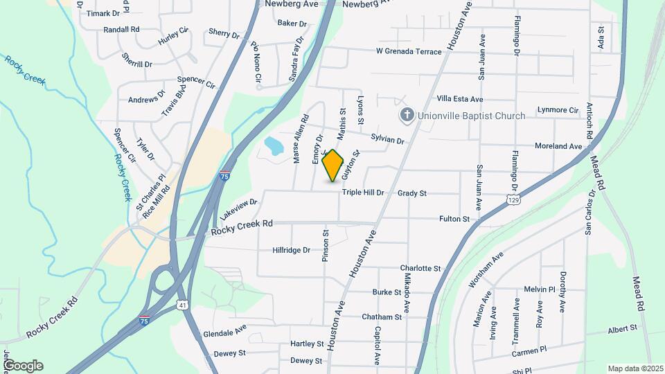 1147 Triple Hill Dr Map and Location Details
