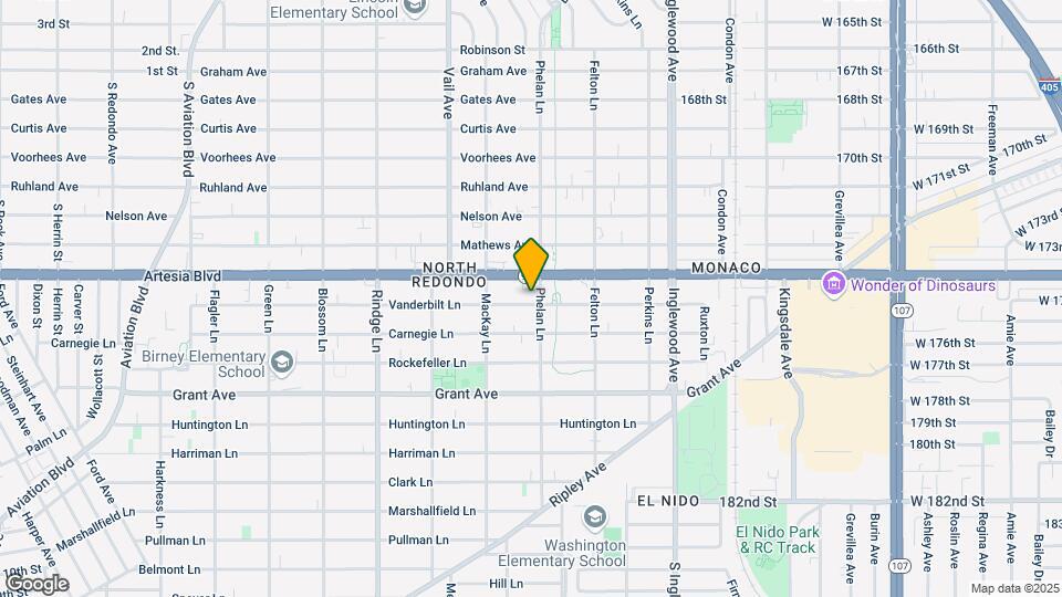 2421 Vanderbilt Ln Map and Location Details