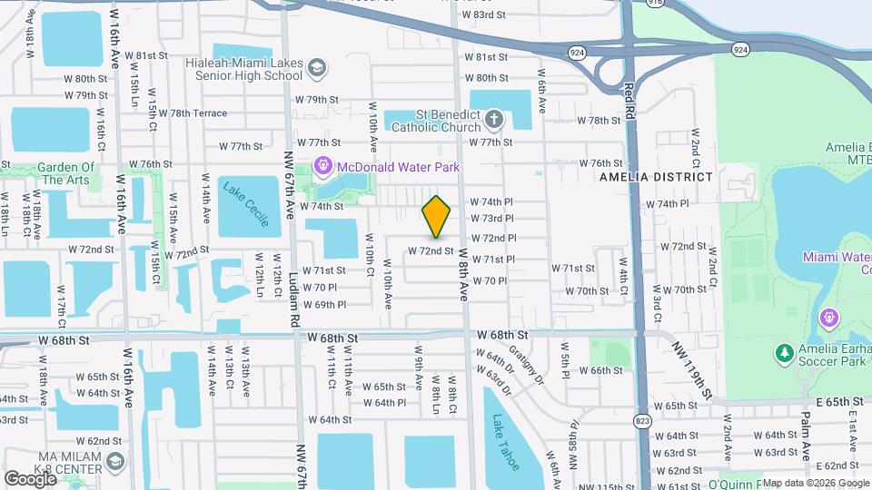 855 W 72nd St Mapa y Detalles de la Ubicación