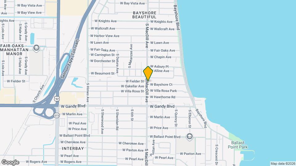 2943 W Bayshore Ct Map and Location Details