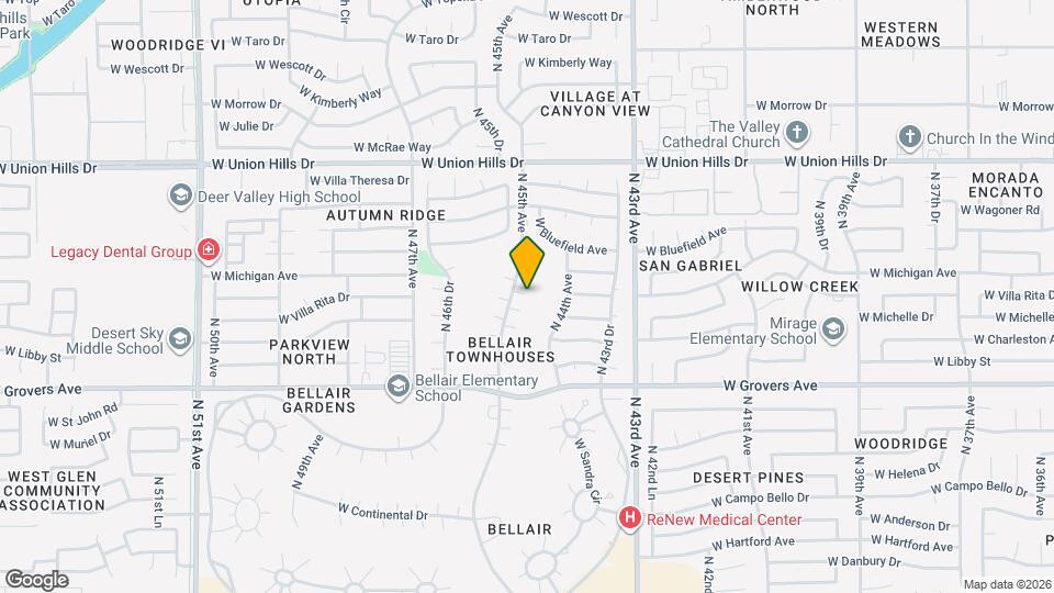 18209 N 45th Ave Map and Location Details