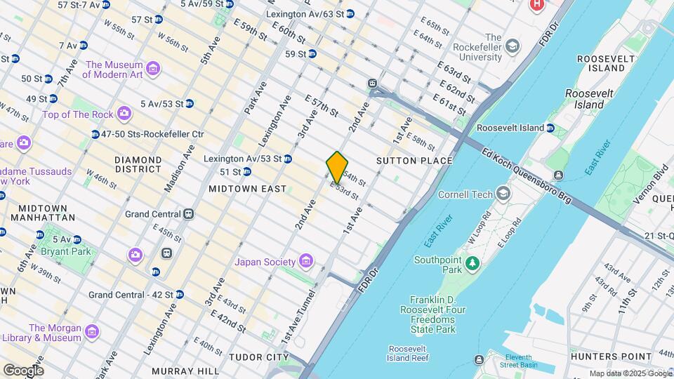 318 E 53rd St, Unit 1r Map and Location Details