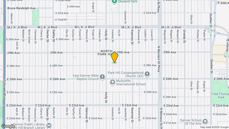 5701 E 28th Ave Map and Location Details