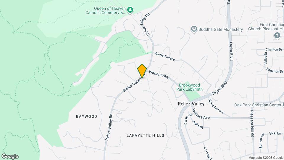 1842 Reliez Valley Rd Map and Location Details