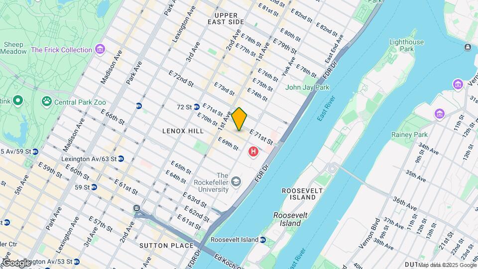 423-425 E 70th St Mapa y Detalles de la Ubicación