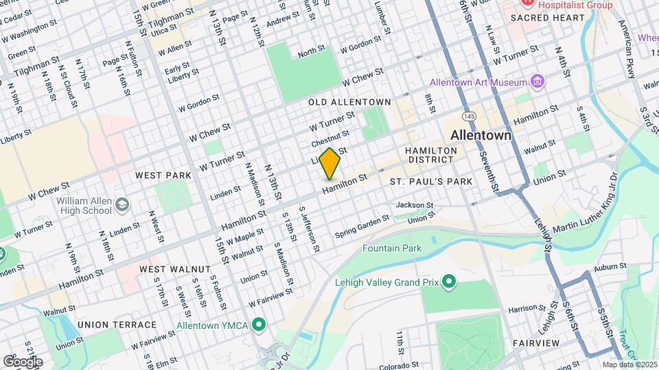 1127 Hamilton St Map and Location Details