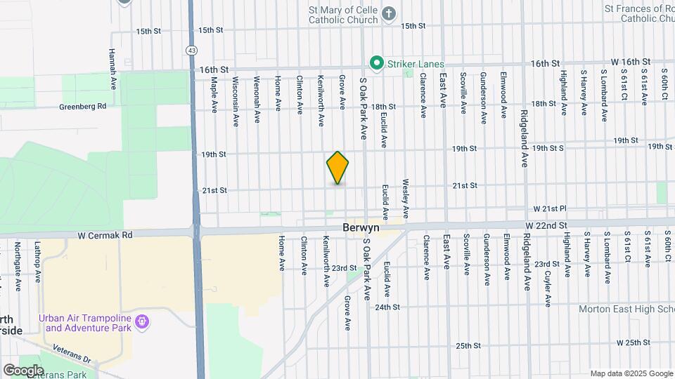 6833 W 21st Pl Map and Location Details