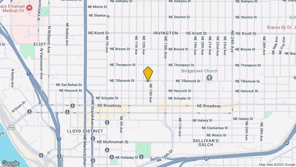 1222 NE Tillamook St Map and Location Details