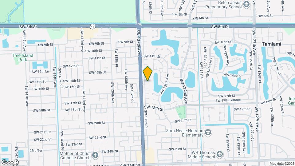 1457 SW 136th Pl Map and Location Details