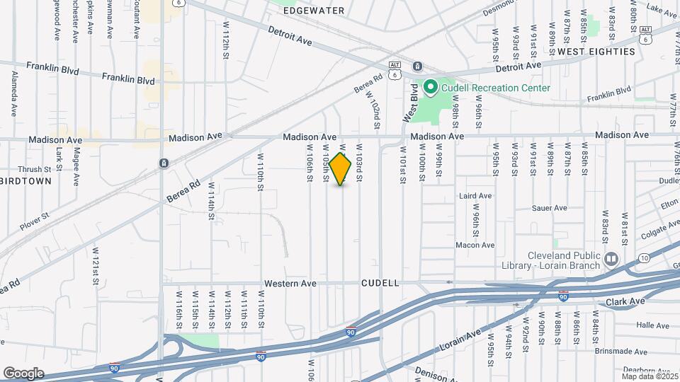 2086 W 104th St Map and Location Details