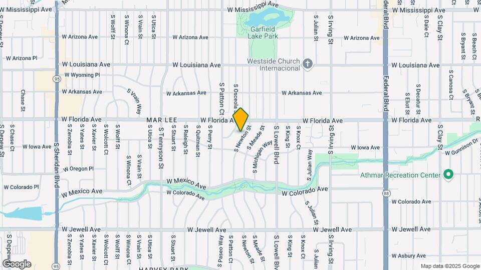 1555 S Newton St Map and Location Details