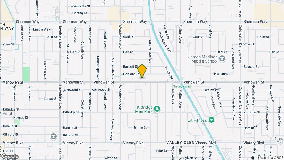 13541 Vanowen St Map and Location Details