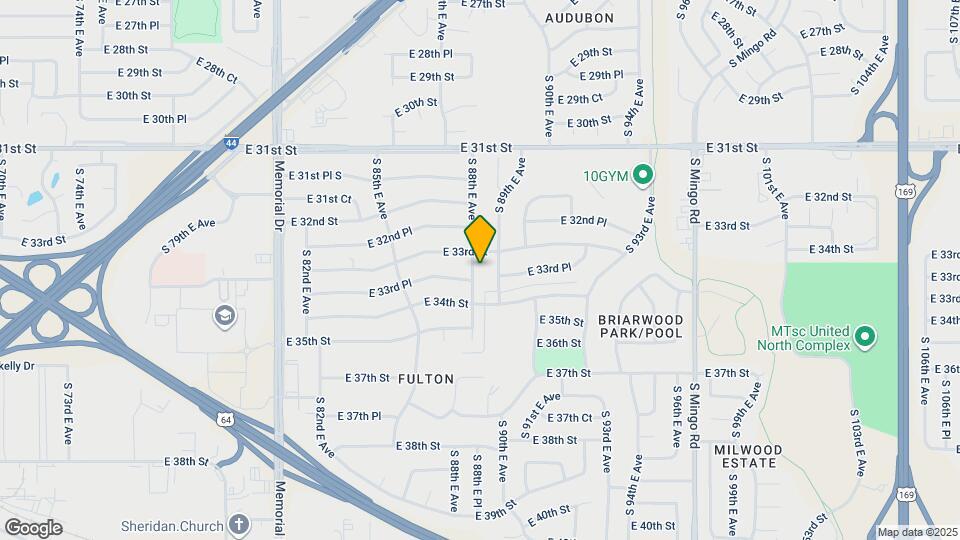 3315 S 88th E Ave Map and Location Details
