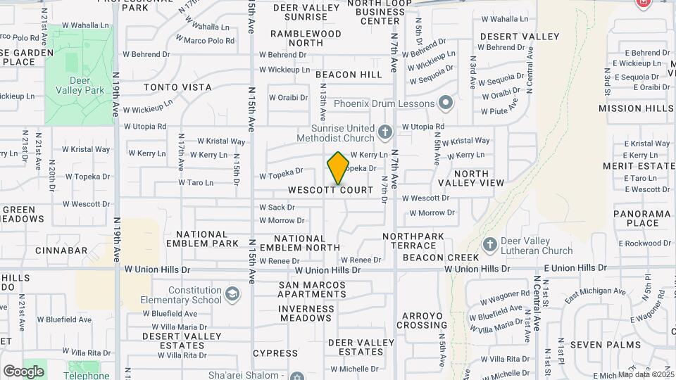 19011 N 12th Dr Map and Location Details