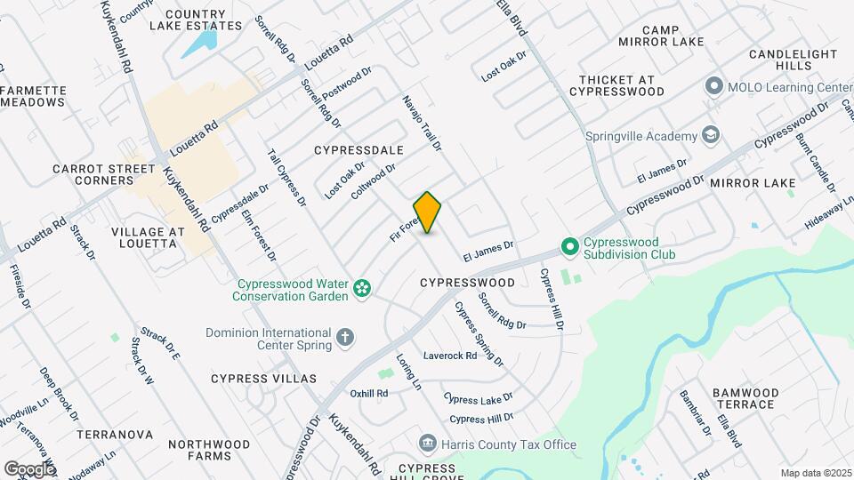 17826 Cypress Spring Dr Map and Location Details