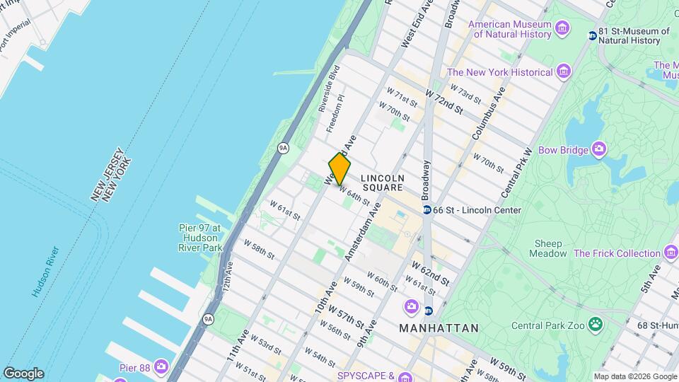 244 W 64th St, Unit 4H Map and Location Details