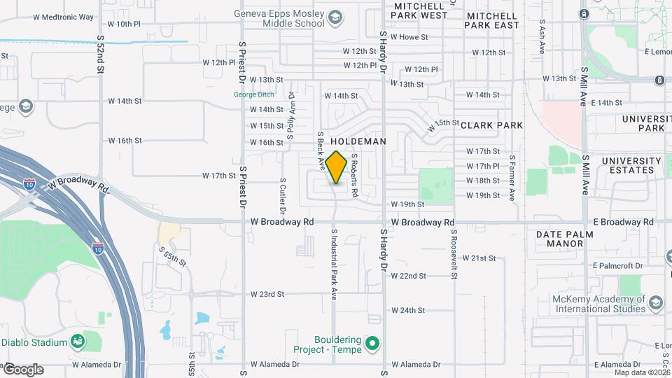 1023 W 18th St Map and Location Details