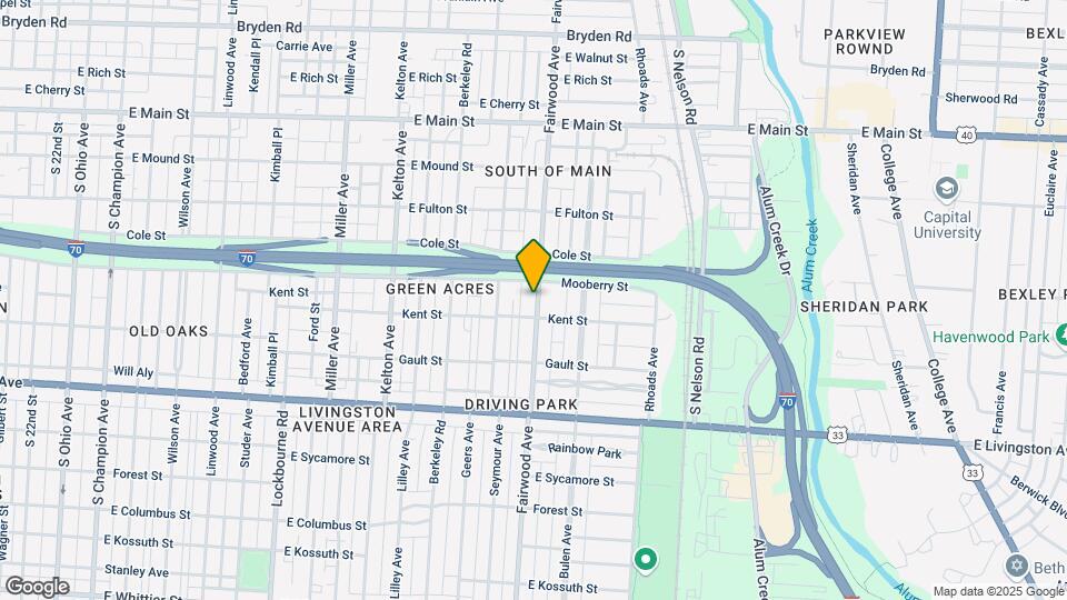 725 Fairwood Ave Map and Location Details