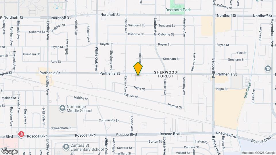 17400 Parthenia St Map and Location Details