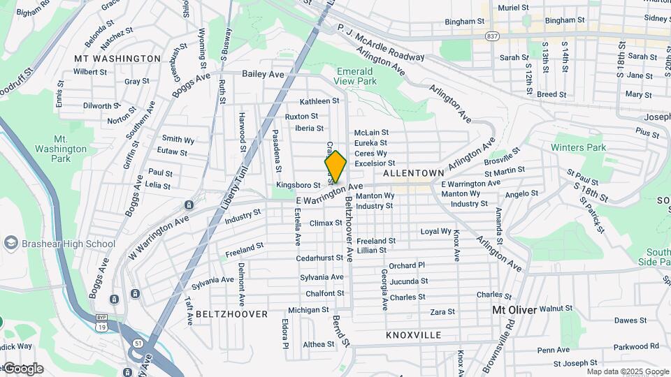 521 E Warrington Ave Map and Location Details