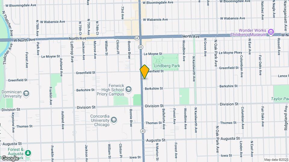 1321 N Harlem Ave Map and Location Details