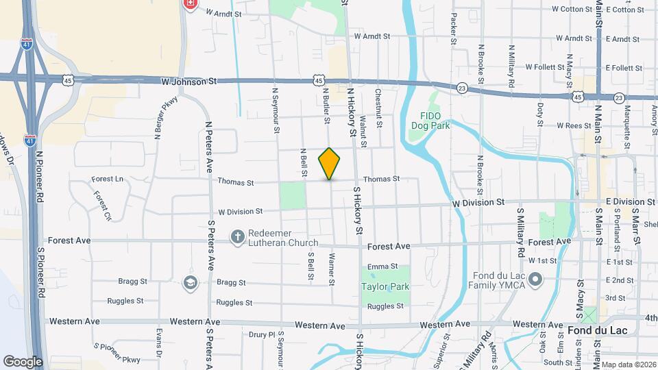 36 N Butler St Map and Location Details