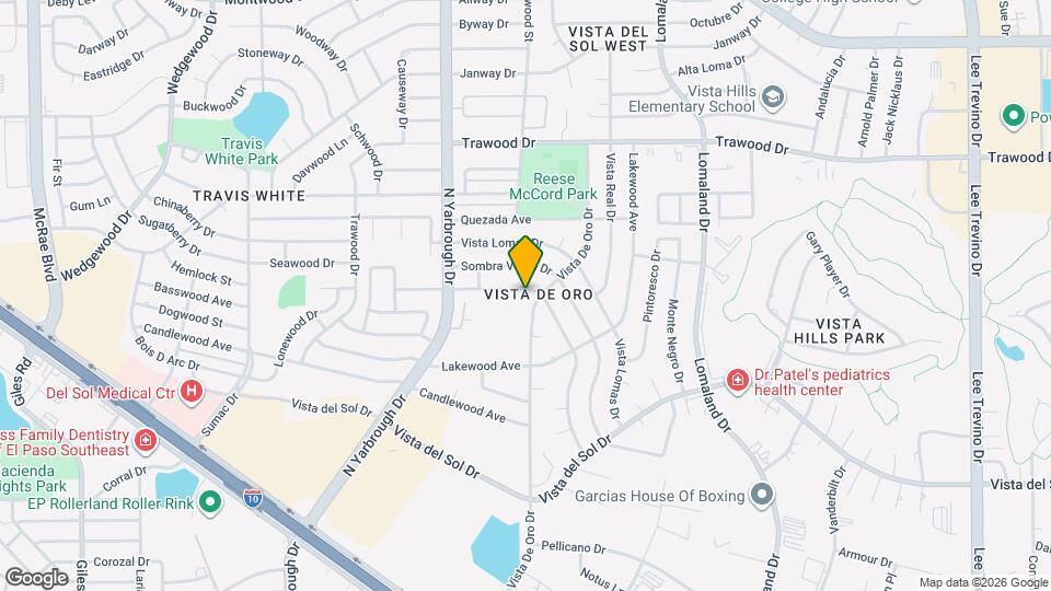 10640 Vista Alegre Dr Map and Location Details