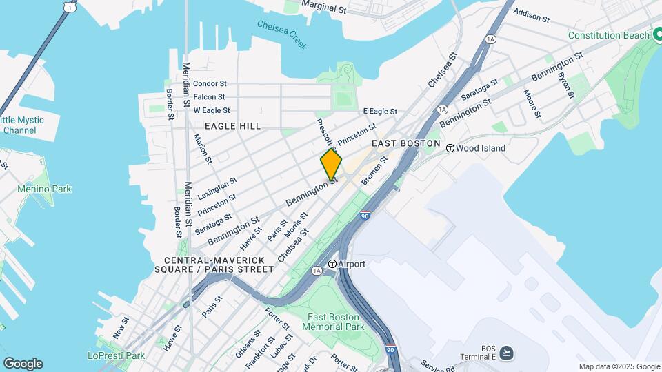 233 Bennington St, Unit 2 Map and Location Details