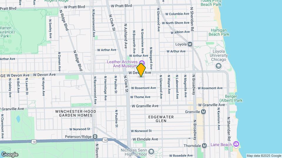1510 W Highland Ave Mapa y Detalles de la Ubicación