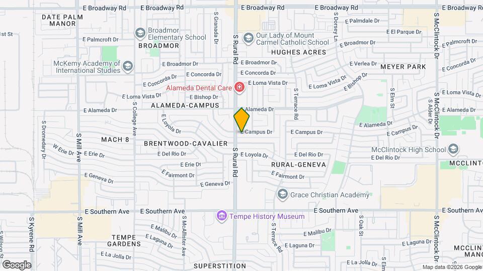 921 E Campus Dr Map and Location Details