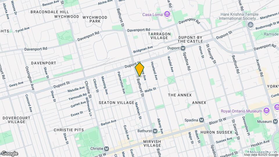 1039 Bathurst St Map and Location Details