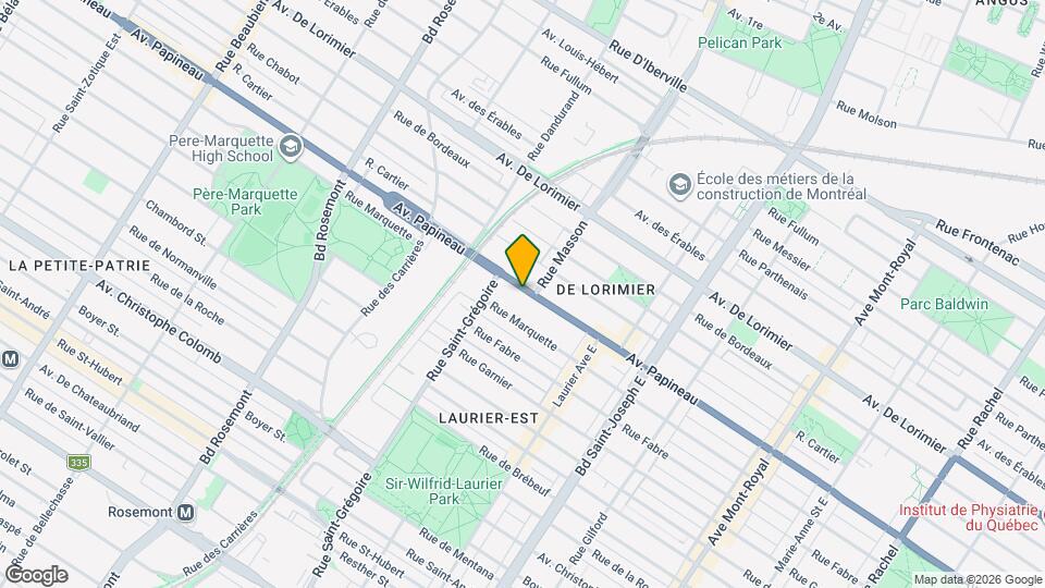 5360 Papineau Av Map and Location Details