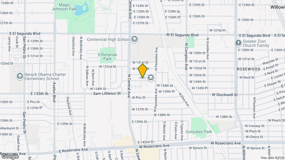 1809 W 134th St Mapa y Detalles de la Ubicación
