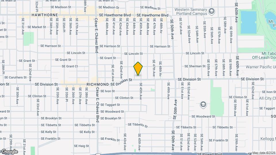 4421 SE Division St Map and Location Details